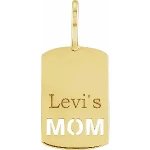 Engravable Pierced Mom Pendant 88208
