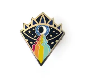 EVIL EYE RAINBOW ENAMEL PIN