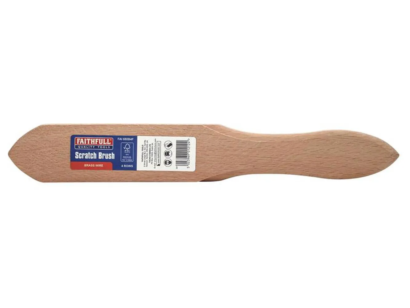 Faithfull Brass Scratch Brush, Four Row