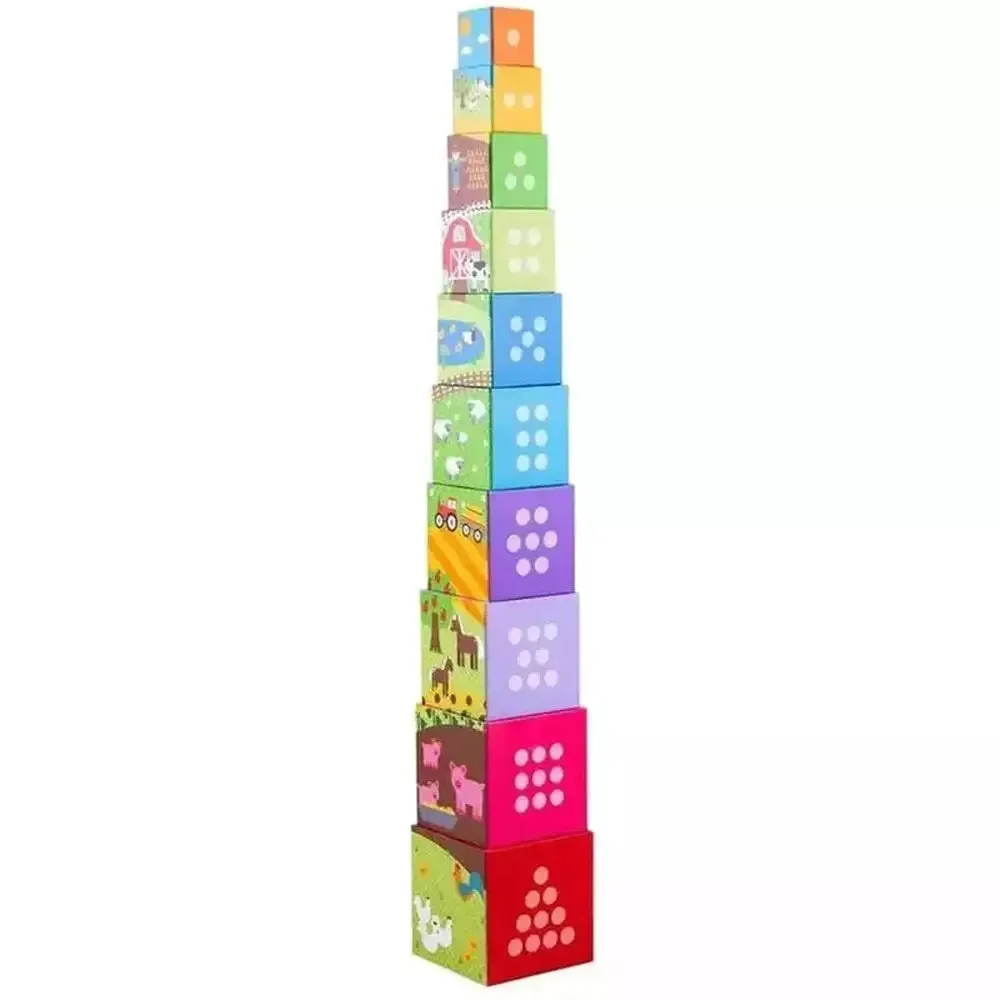 Farmyard Wooden Stacking Cubes