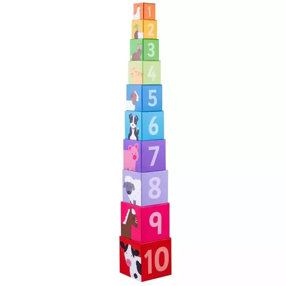 Farmyard Wooden Stacking Cubes