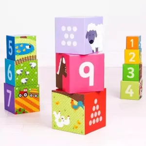 Farmyard Wooden Stacking Cubes