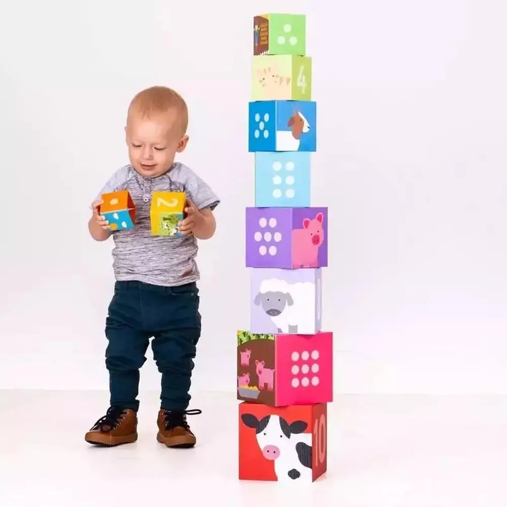 Farmyard Wooden Stacking Cubes