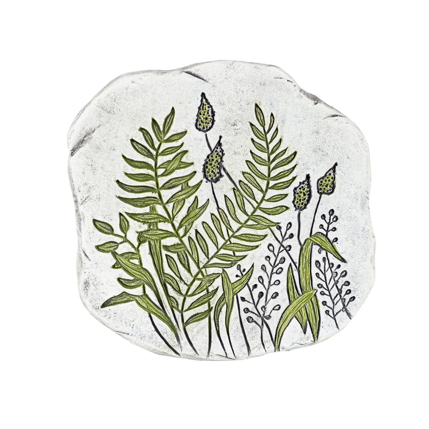 Fern Embossed Garden Stone, 9"x9"x1"inches