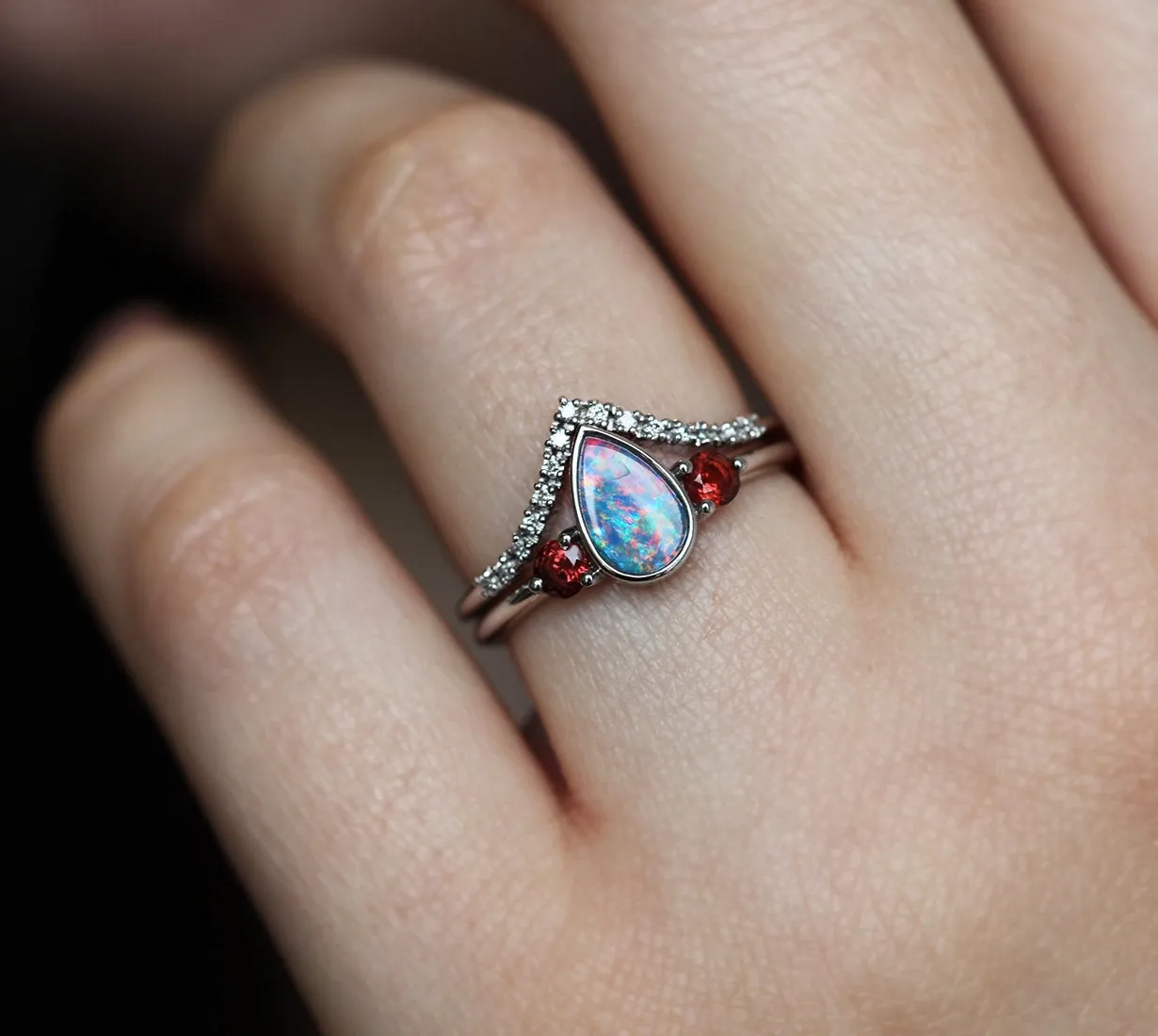 Finnley Pear Opal Ring