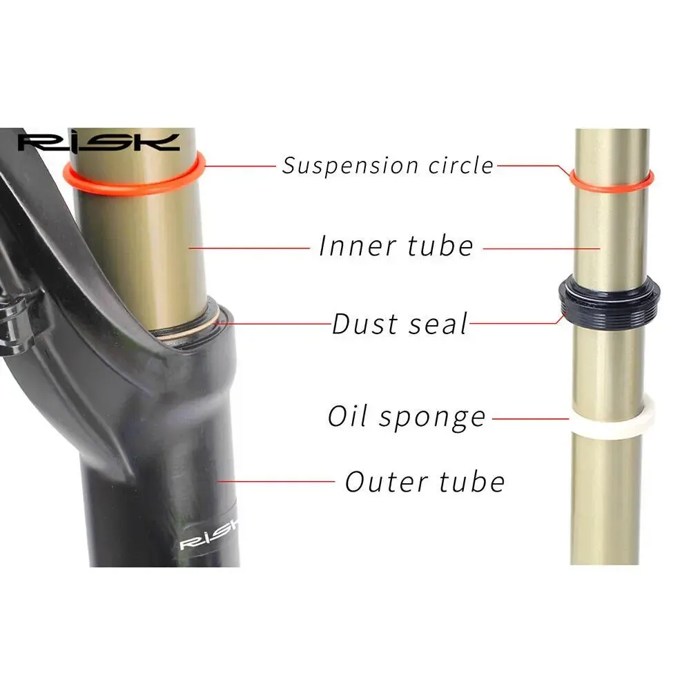 Fork Dust Seal Kit Maintenance Kit 32/34/36mm Bicycle Cycling MTB Bike RISK