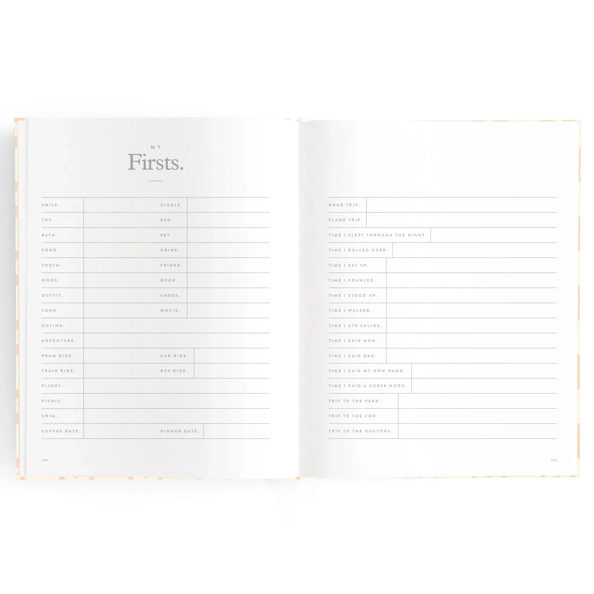 Fox & Fallow Baby Record Book - Pink Daisy Grid