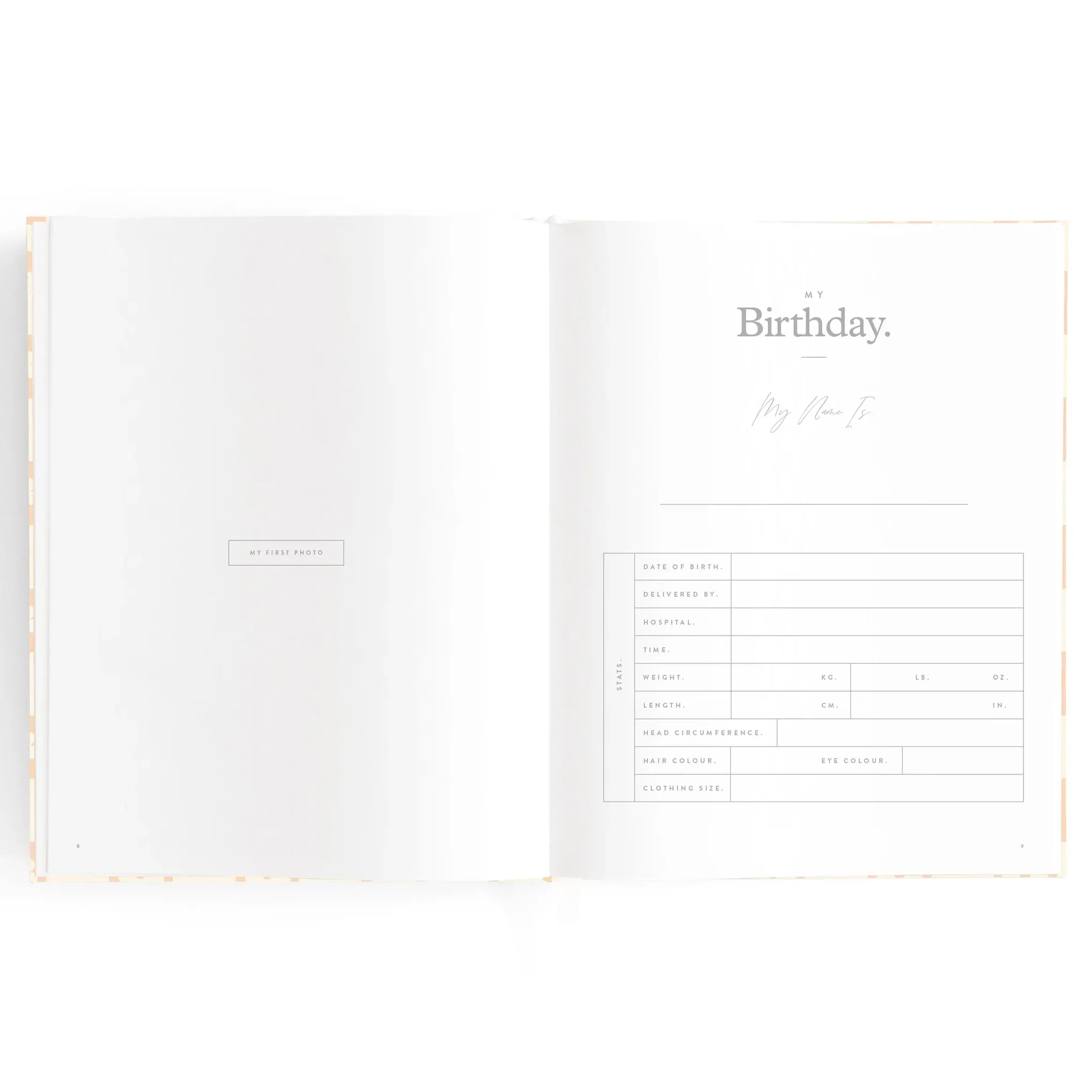 Fox & Fallow Baby Record Book - Pink Daisy Grid