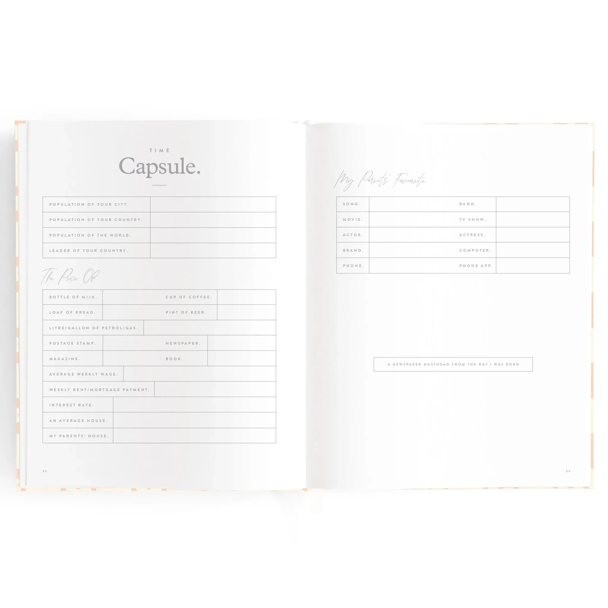 Fox & Fallow Baby Record Book - Pink Daisy Grid