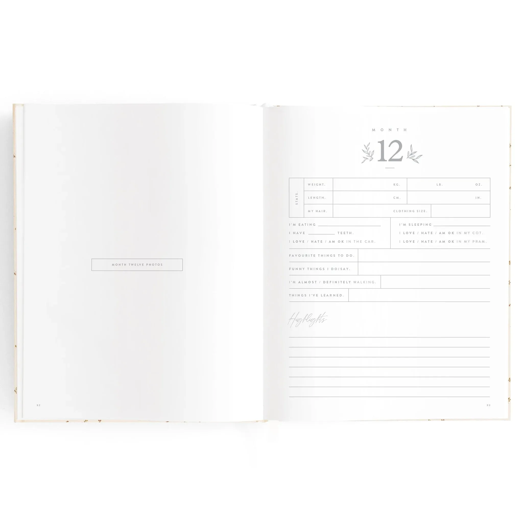 Fox & Fallow Baby Record Book - Pistachio