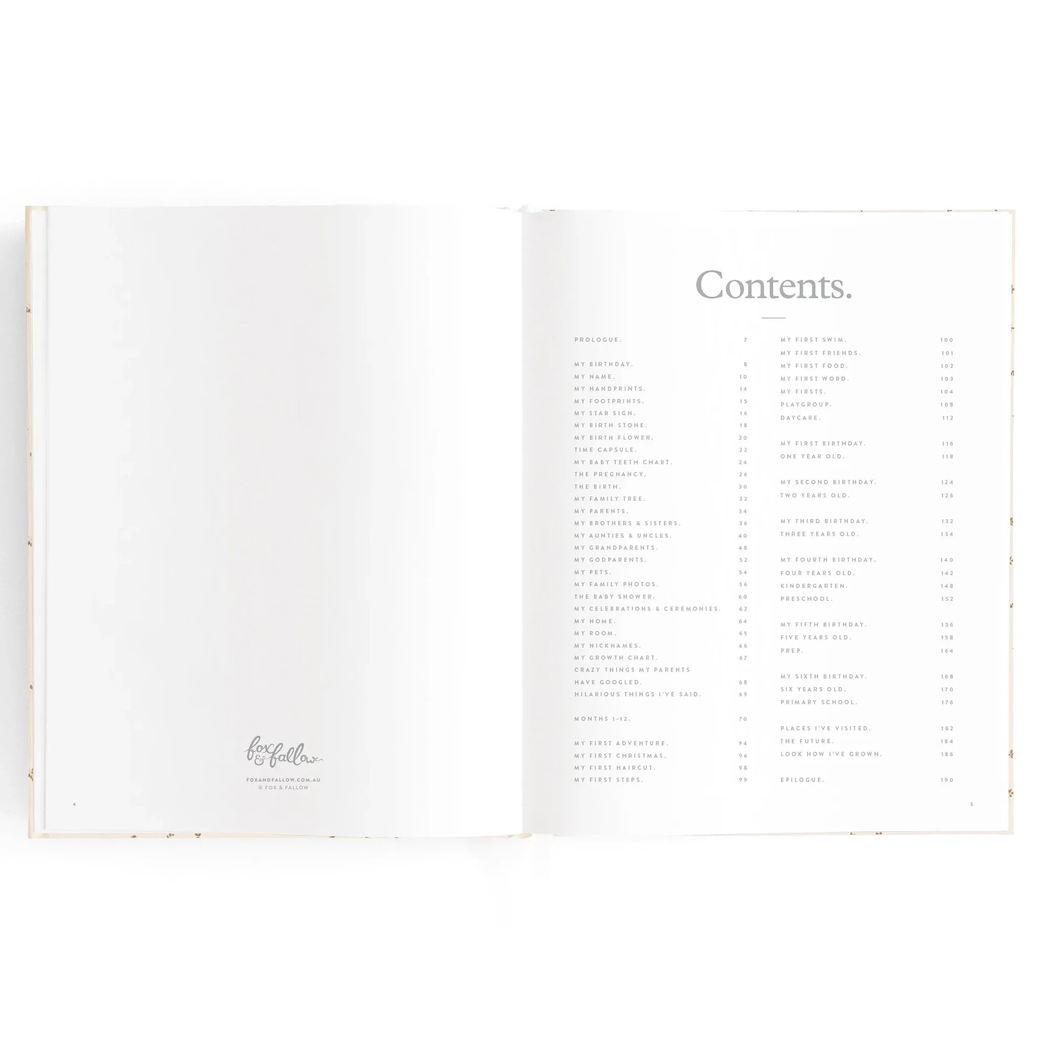 Fox & Fallow Baby Record Book - Pistachio