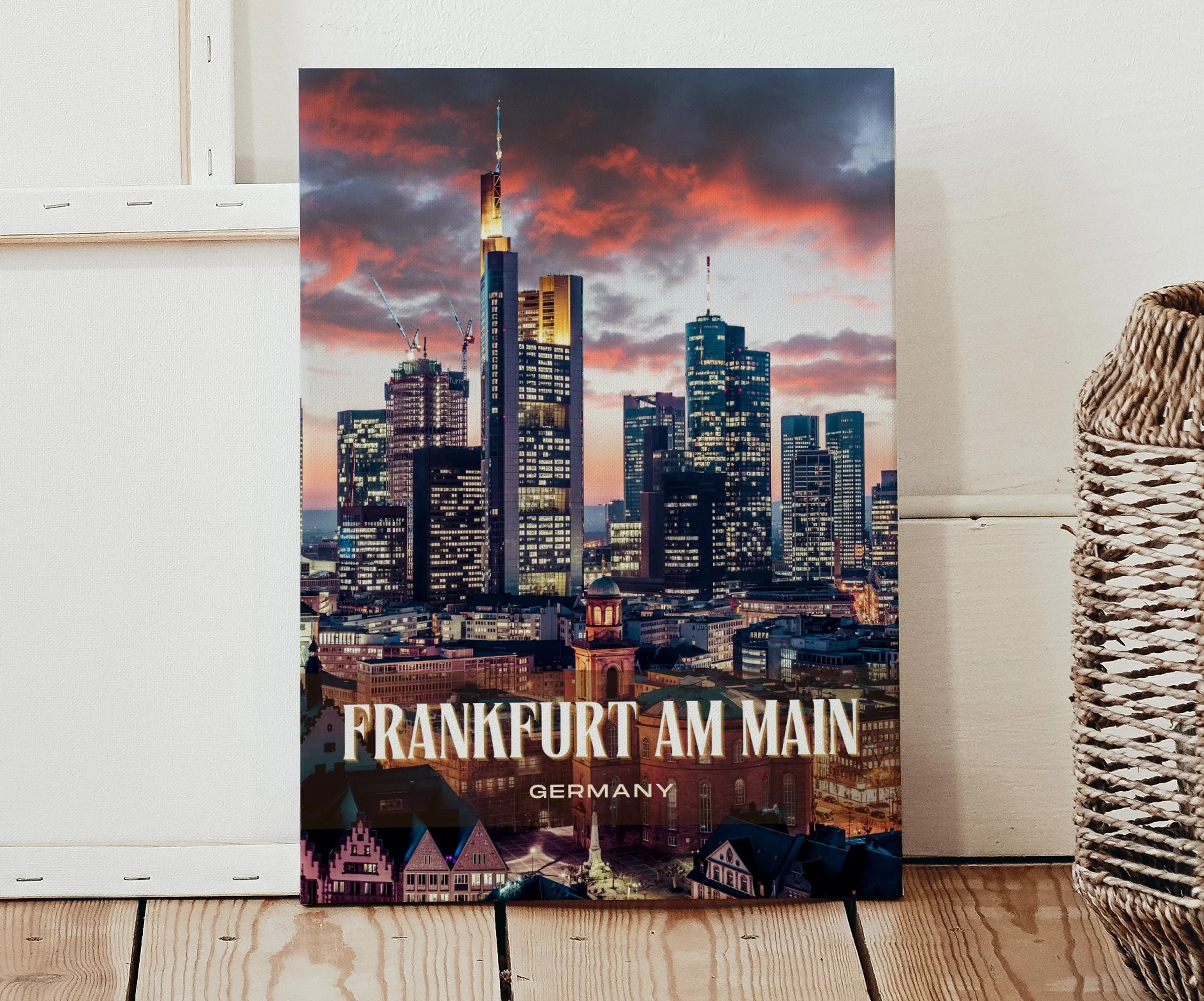 Frankfurt am Main Retro Wall Art, Germany