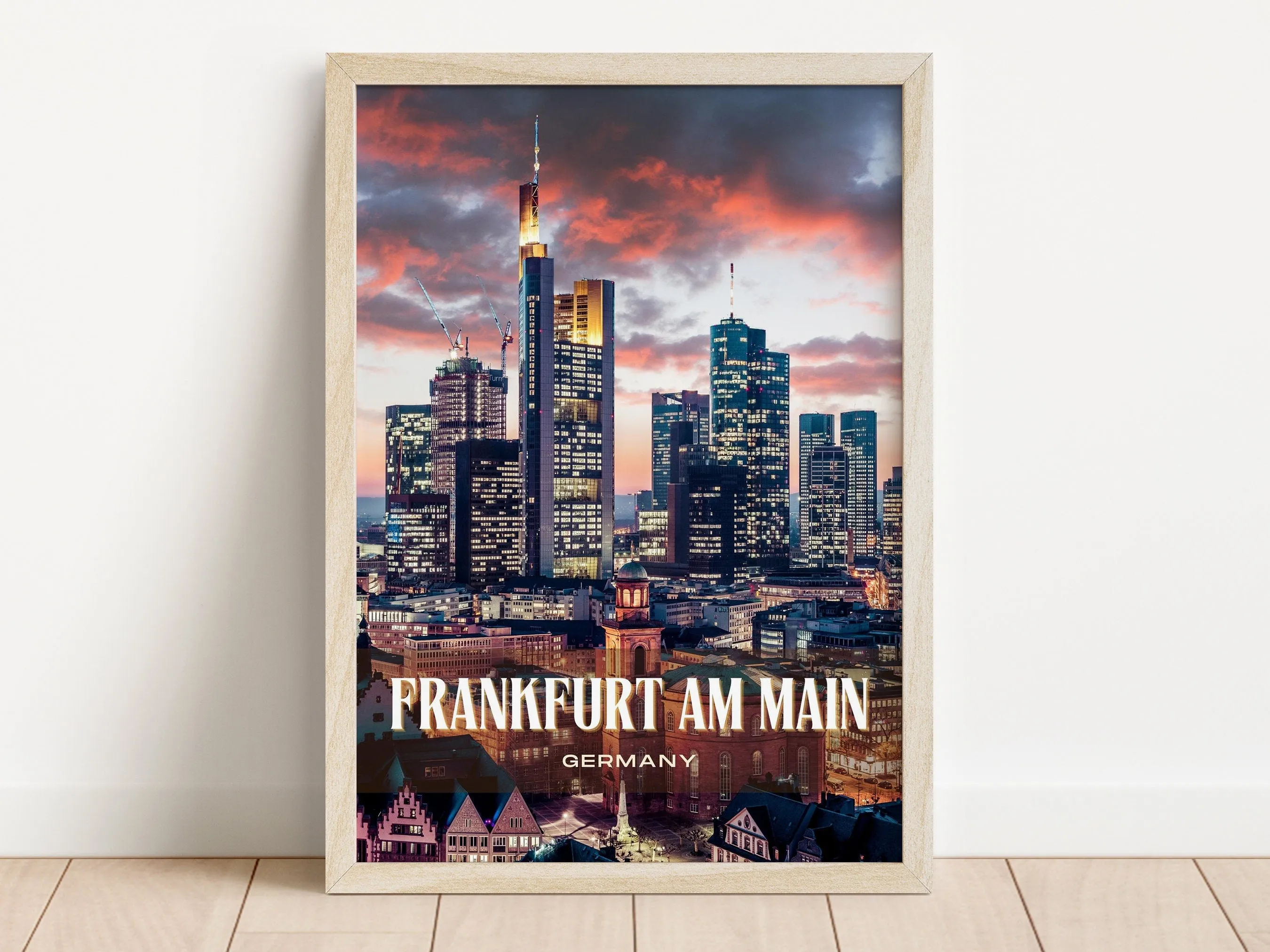 Frankfurt am Main Retro Wall Art, Germany