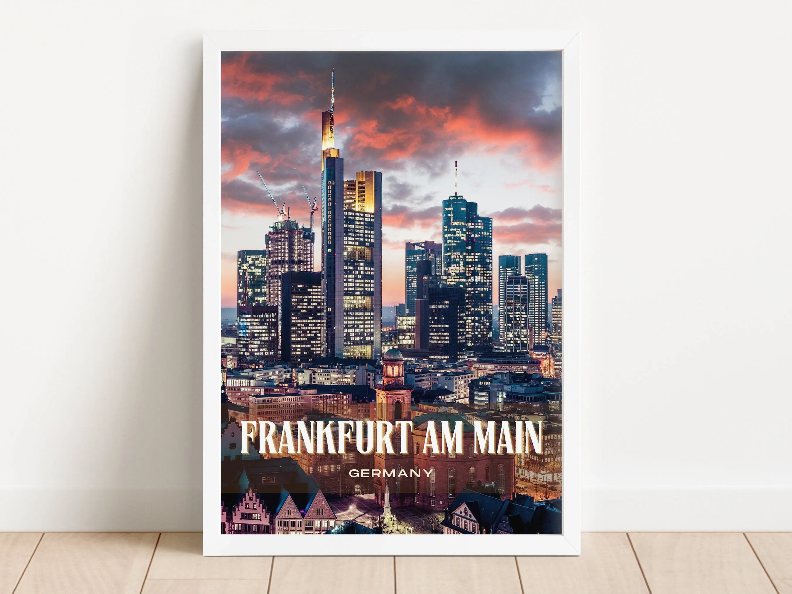 Frankfurt am Main Retro Wall Art, Germany