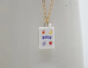 Fruit Medley Juice Box Necklace