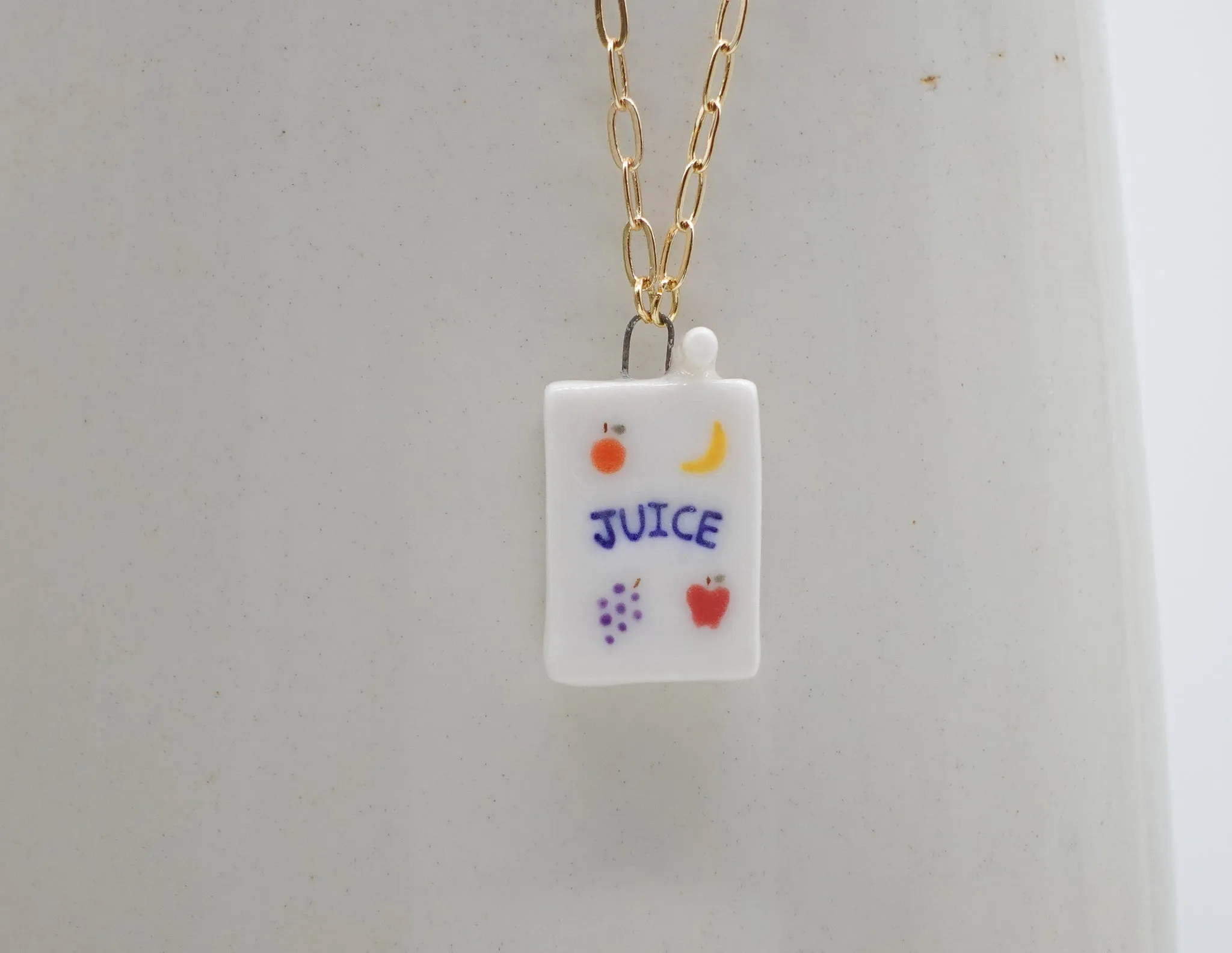 Fruit Medley Juice Box Necklace