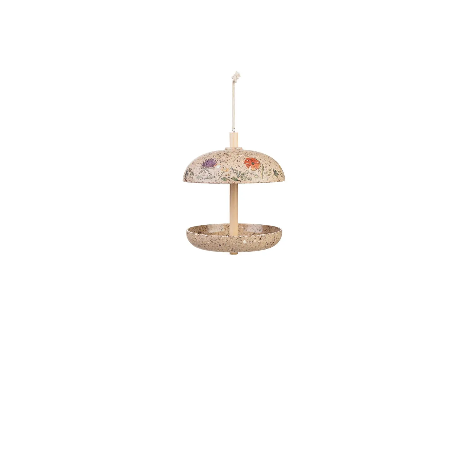 Full Circle Eco Conscious Staked/Hanging Bird Feeder with Wild Flower Decal,2bf7089