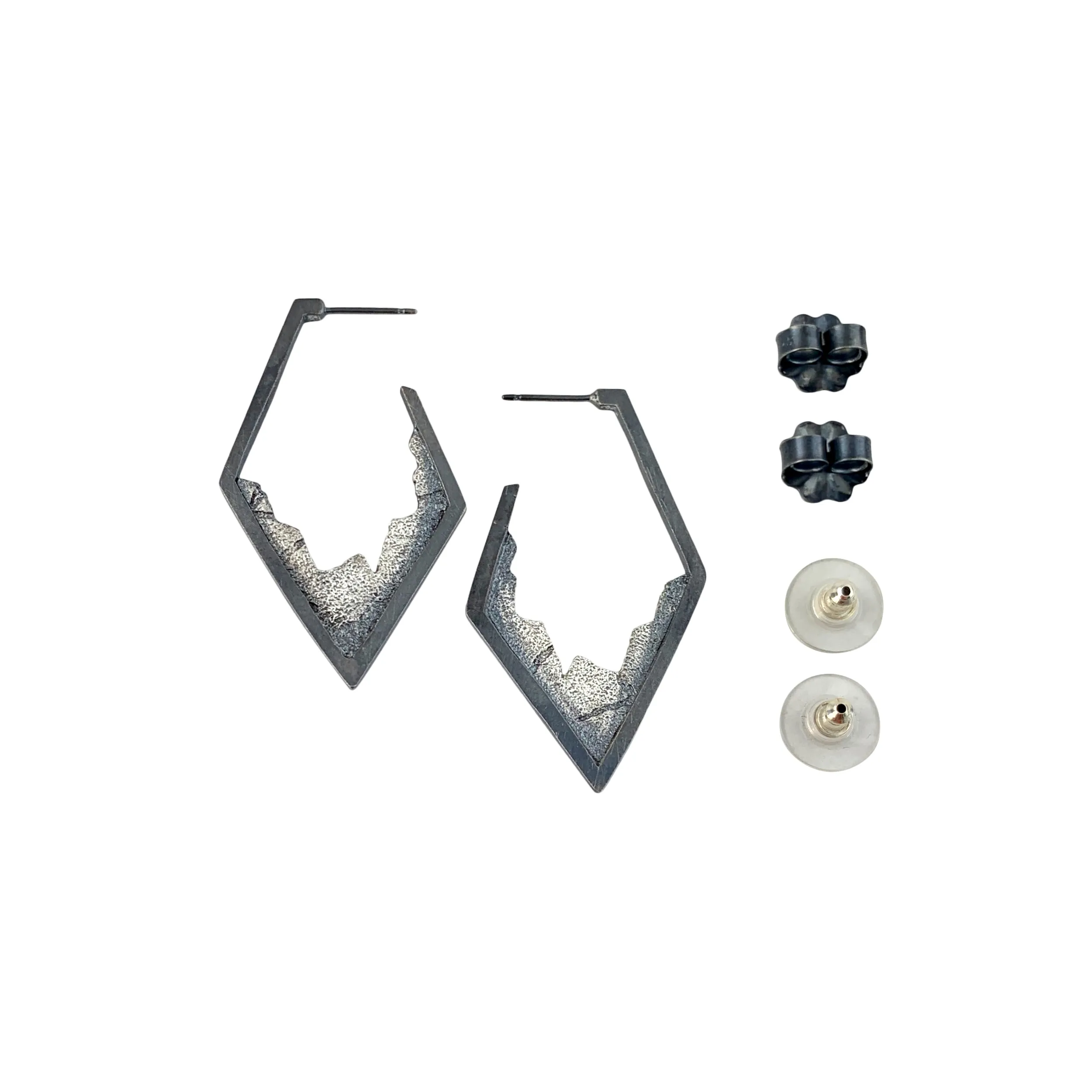 Geo Hoops - Silver