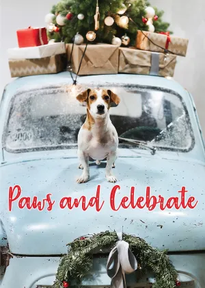 Glory To Dog Paws and Celebrate Christmas Greeting Card