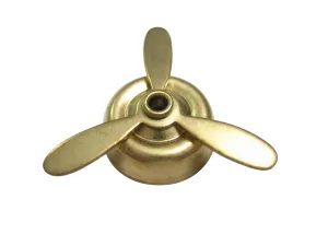 Gold Toned Airplane Propeller Pendant Magnet