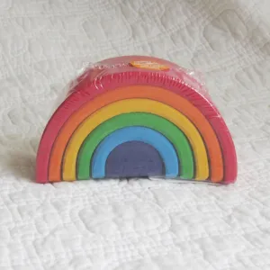 Grimm's Small Rainbow Wooden Stacker, Ages 3 