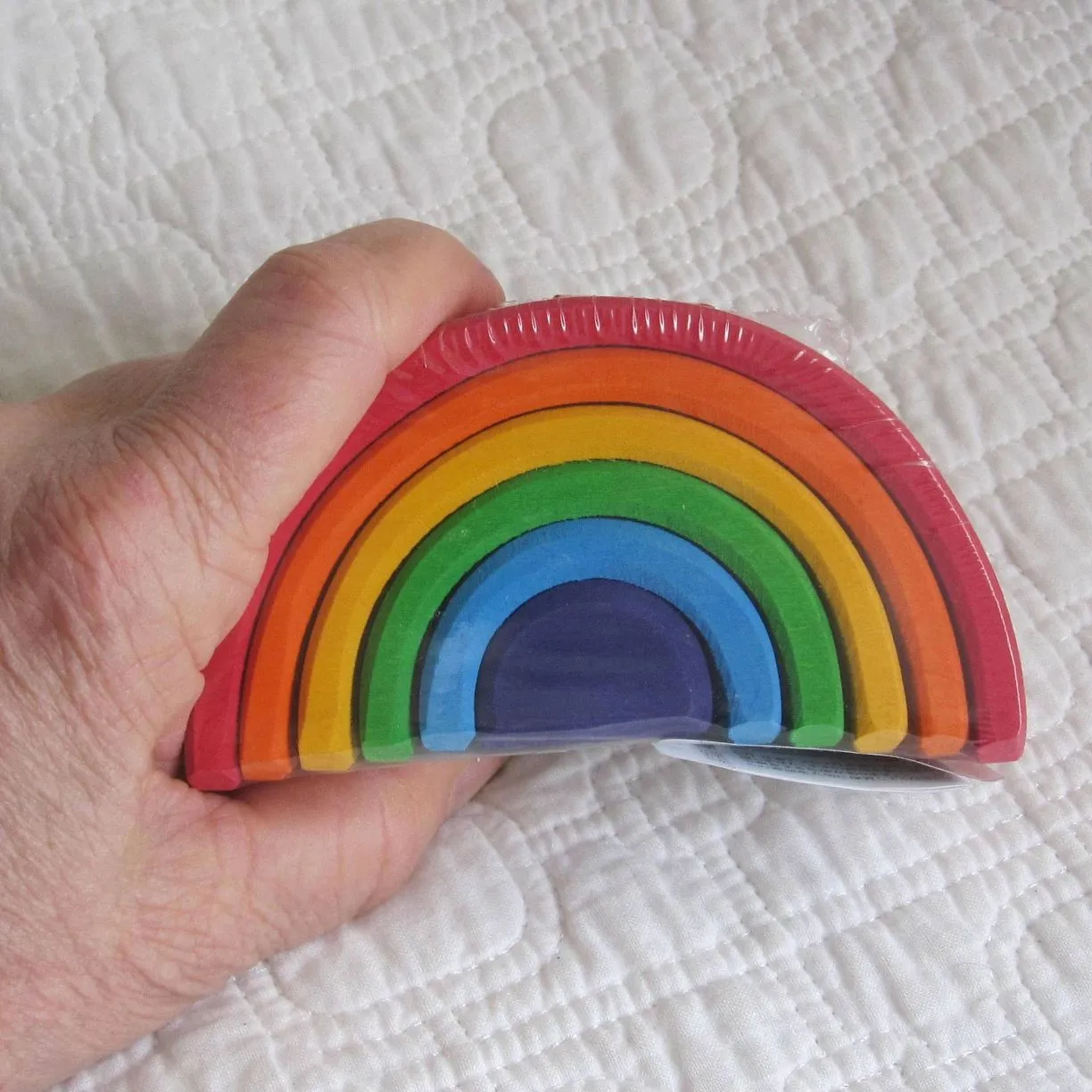 Grimm's Small Rainbow Wooden Stacker, Ages 3 