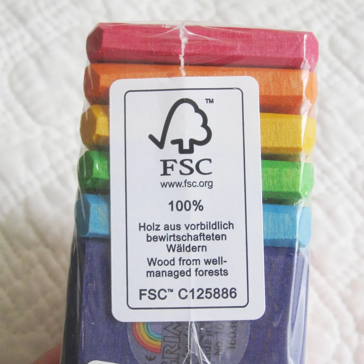 Grimm's Small Rainbow Wooden Stacker, Ages 3 