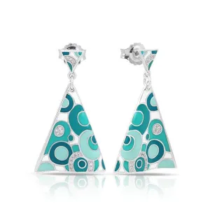 GROOVY WHITE & AQUA EARRINGS