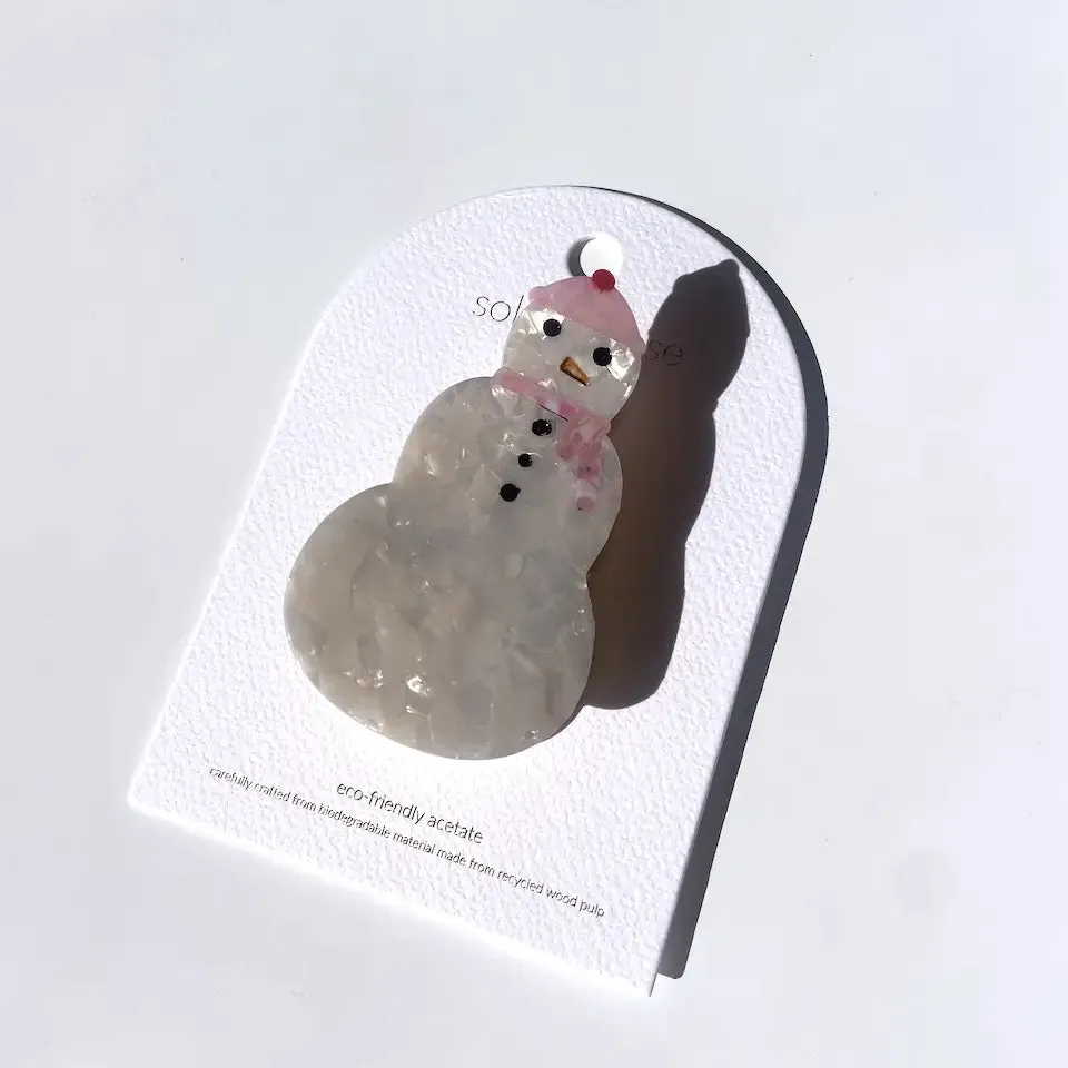 Hand Painted Holiday Claw Hair Clip