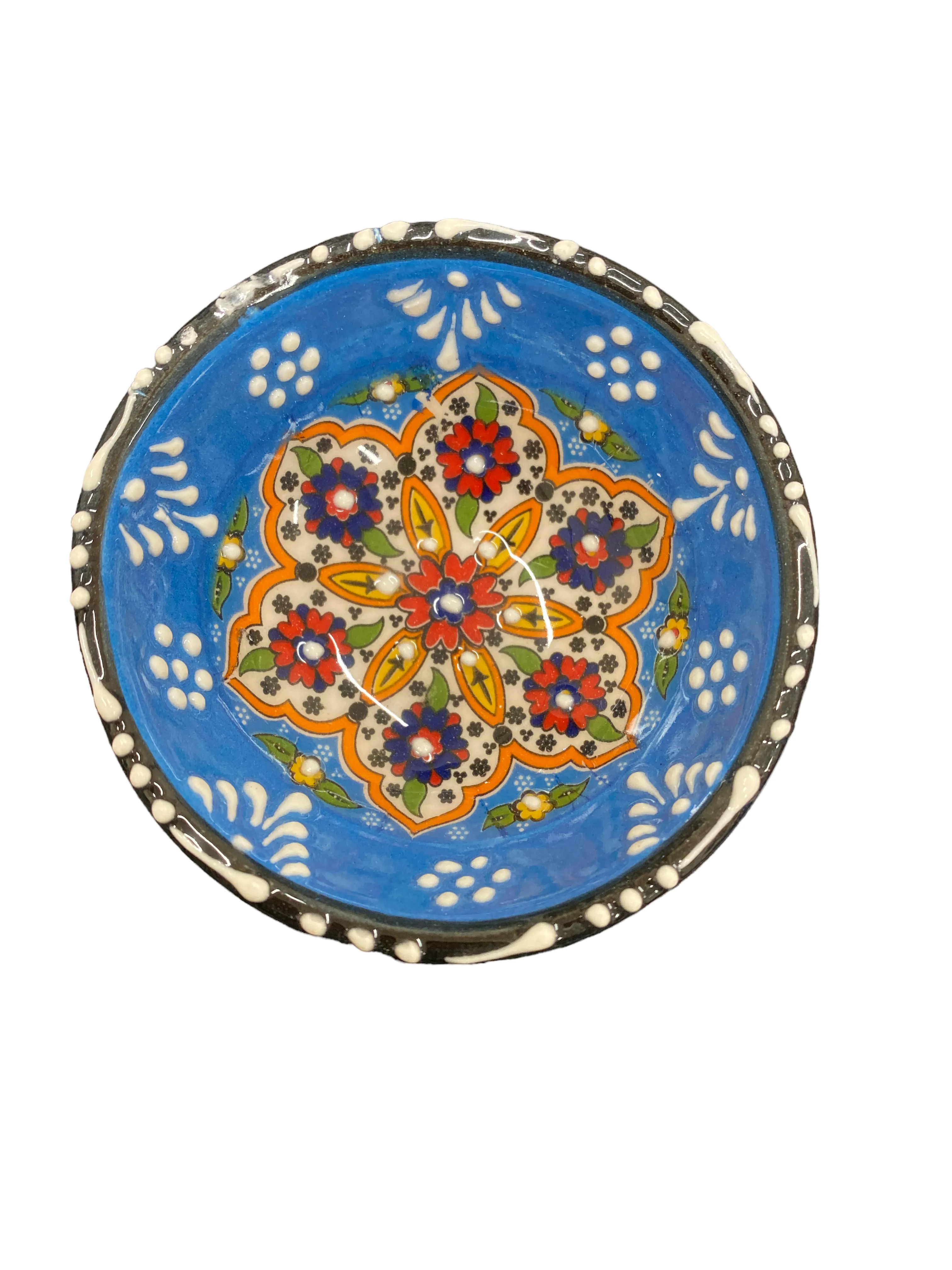 Handmade Ceramic Bowl Mexican Maya 8cm