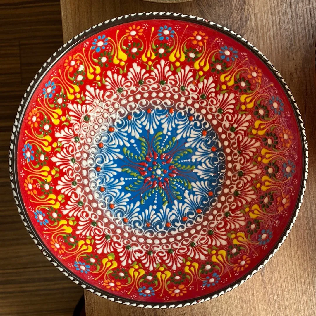 Handmade Ceramic Bowl Mexican Red