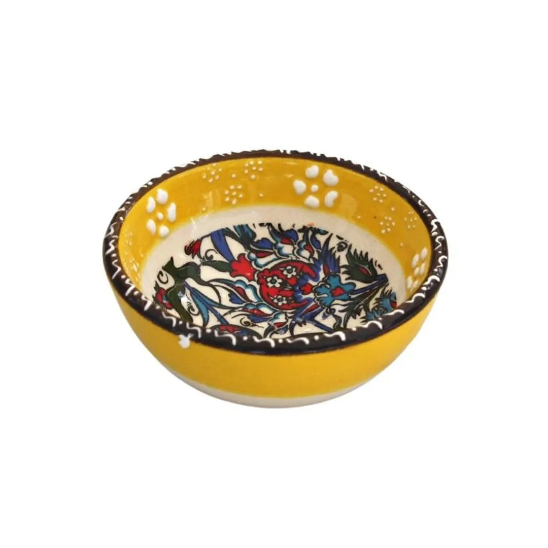 Handmade Ceramic Bowl Tulip Yellow 8cm