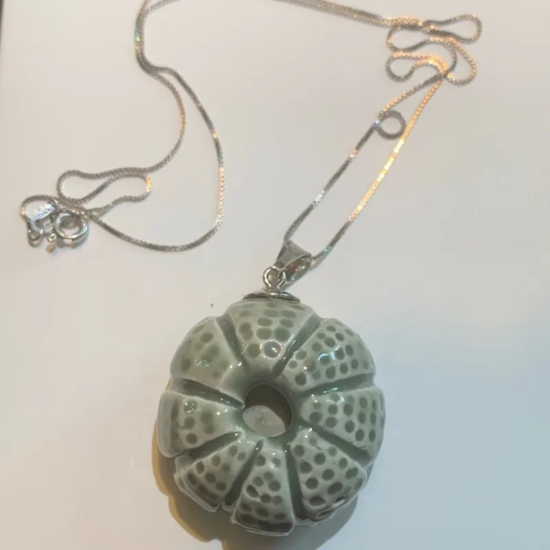 Handmade Ceramic Sea Urchin Pendant