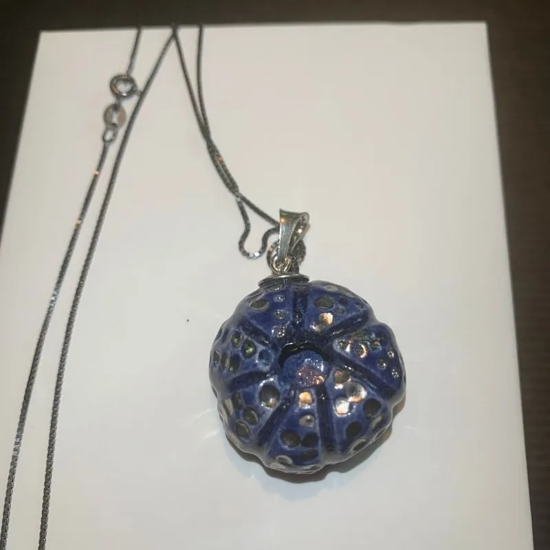 Handmade Ceramic Sea Urchin Pendant