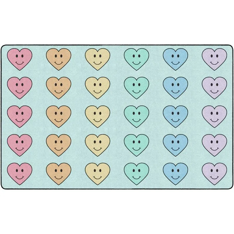 Happy Hearts School Seating Rug