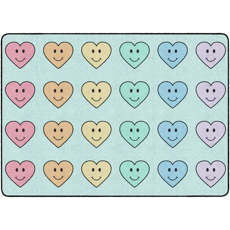 Happy Hearts School Seating Rug