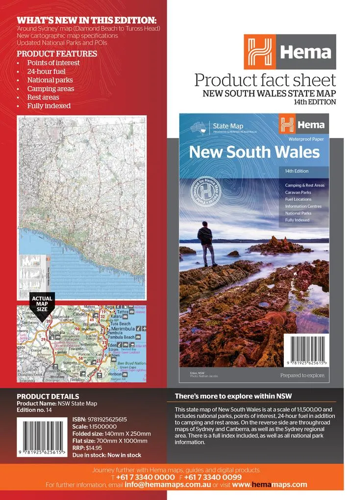 Hema New South Wales State Map