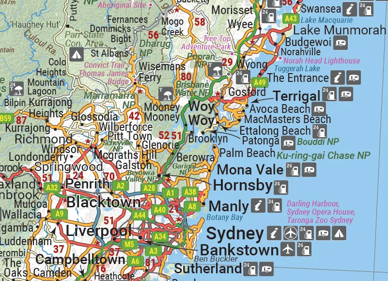 Hema New South Wales State Map