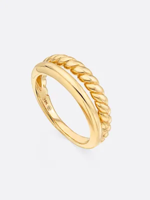 Icons Yellow Gold Duet Ring