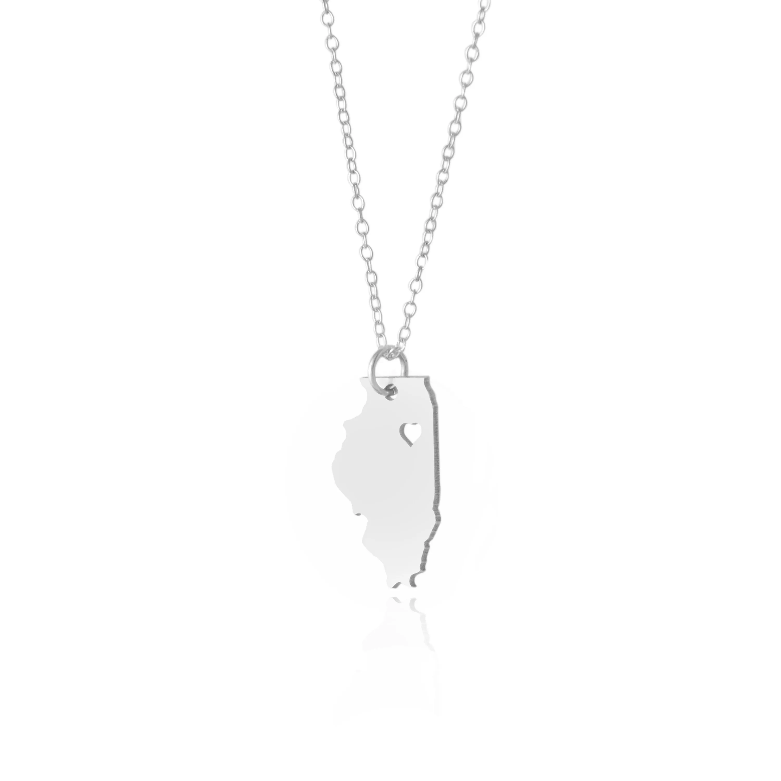 Illinois Necklace - A Sterling Silver Necklace