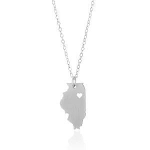 Illinois Necklace - A Sterling Silver Necklace