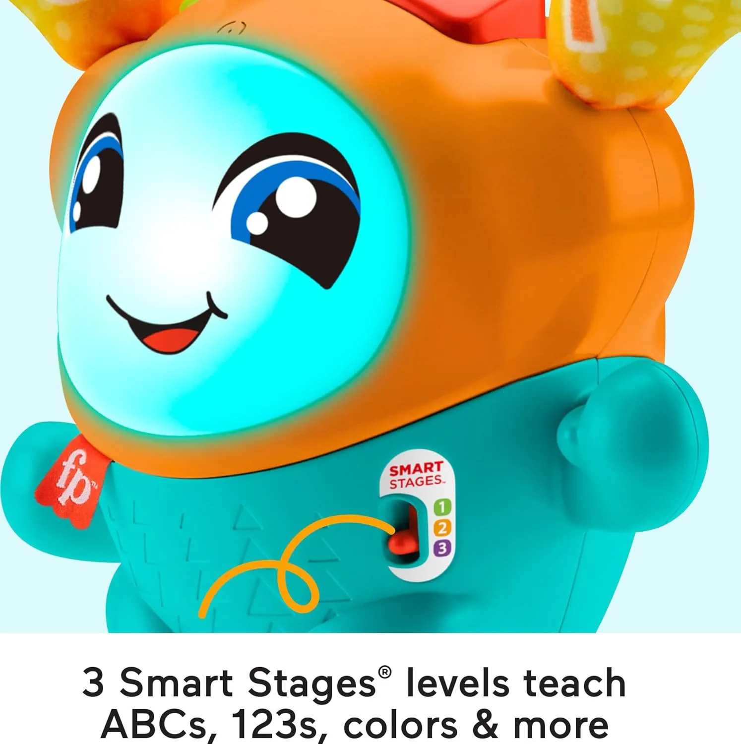 Item shows light use! Fisher-Price Baby & Toddler Learning Toy Dj Bouncin’ Beats with Music Lights & Bouncing Action for Ages 6  Months, Retails $63