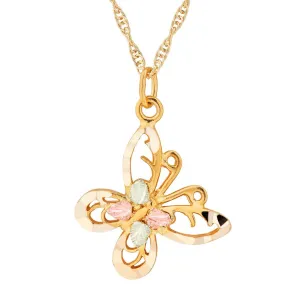 Joyful Butterfly - Black Hills Gold Pendant