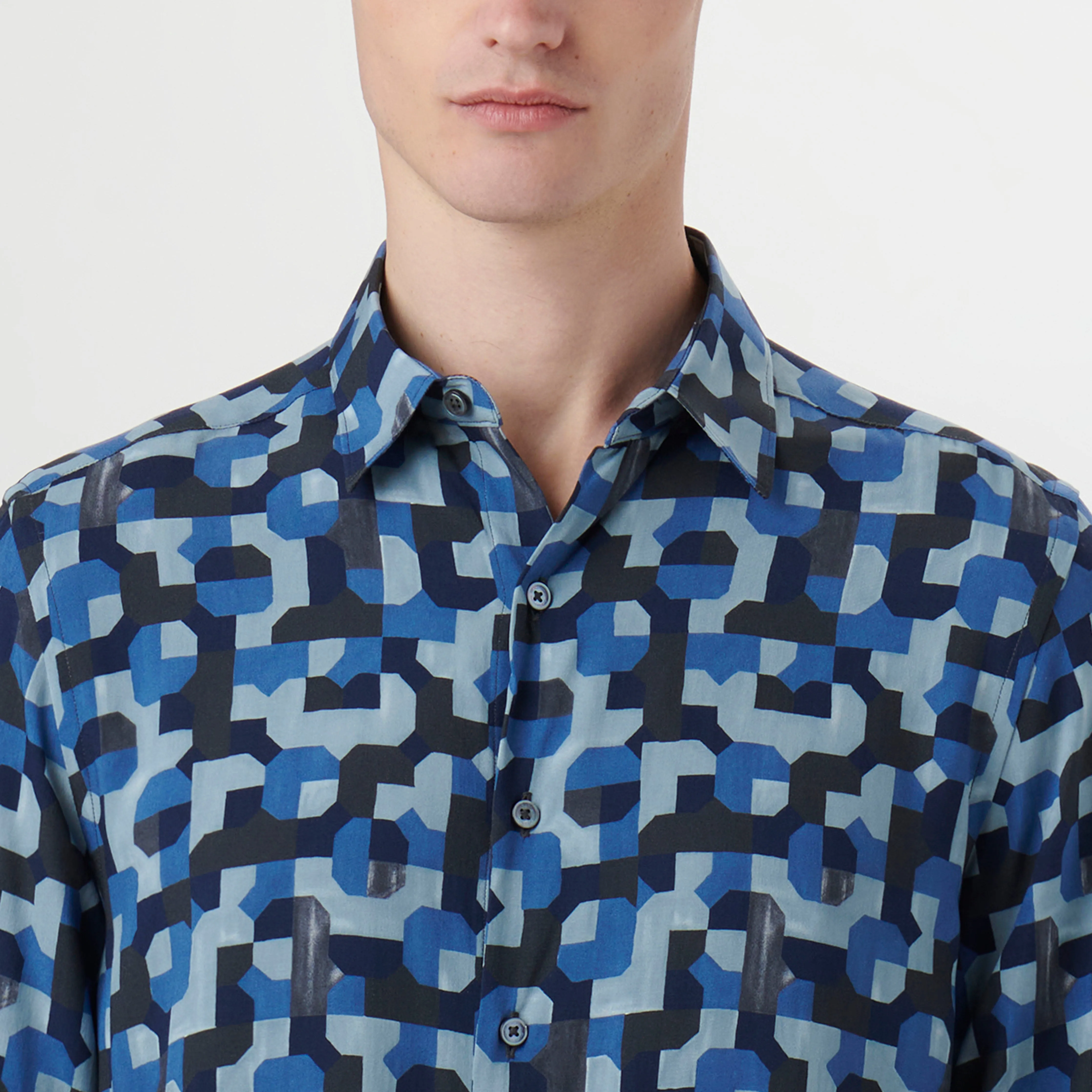 Julian EcoVero Geometric Shirt