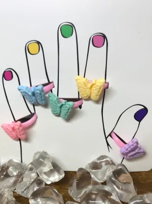 Kids Butterfly Ring Set