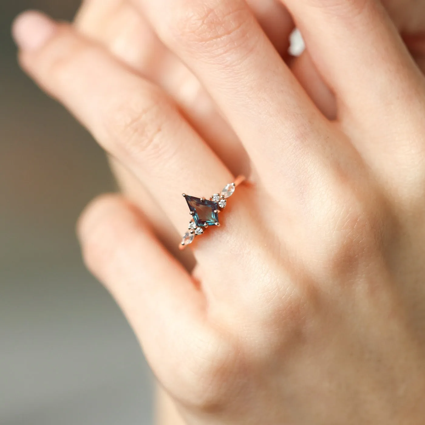 Kite Alexandrite Engagement Ring