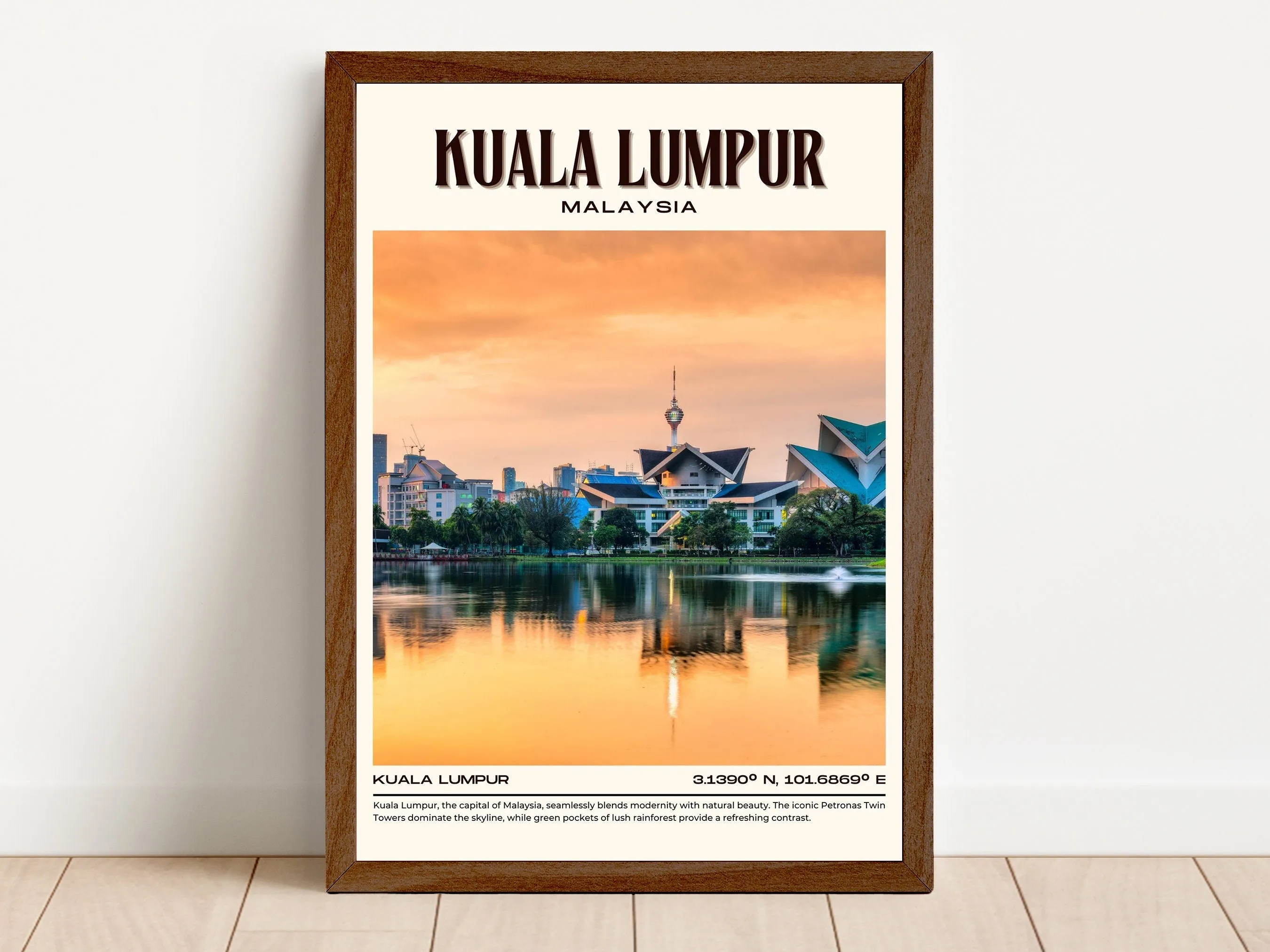 Kuala Lumpur Vintage Wall Art, Malaysia