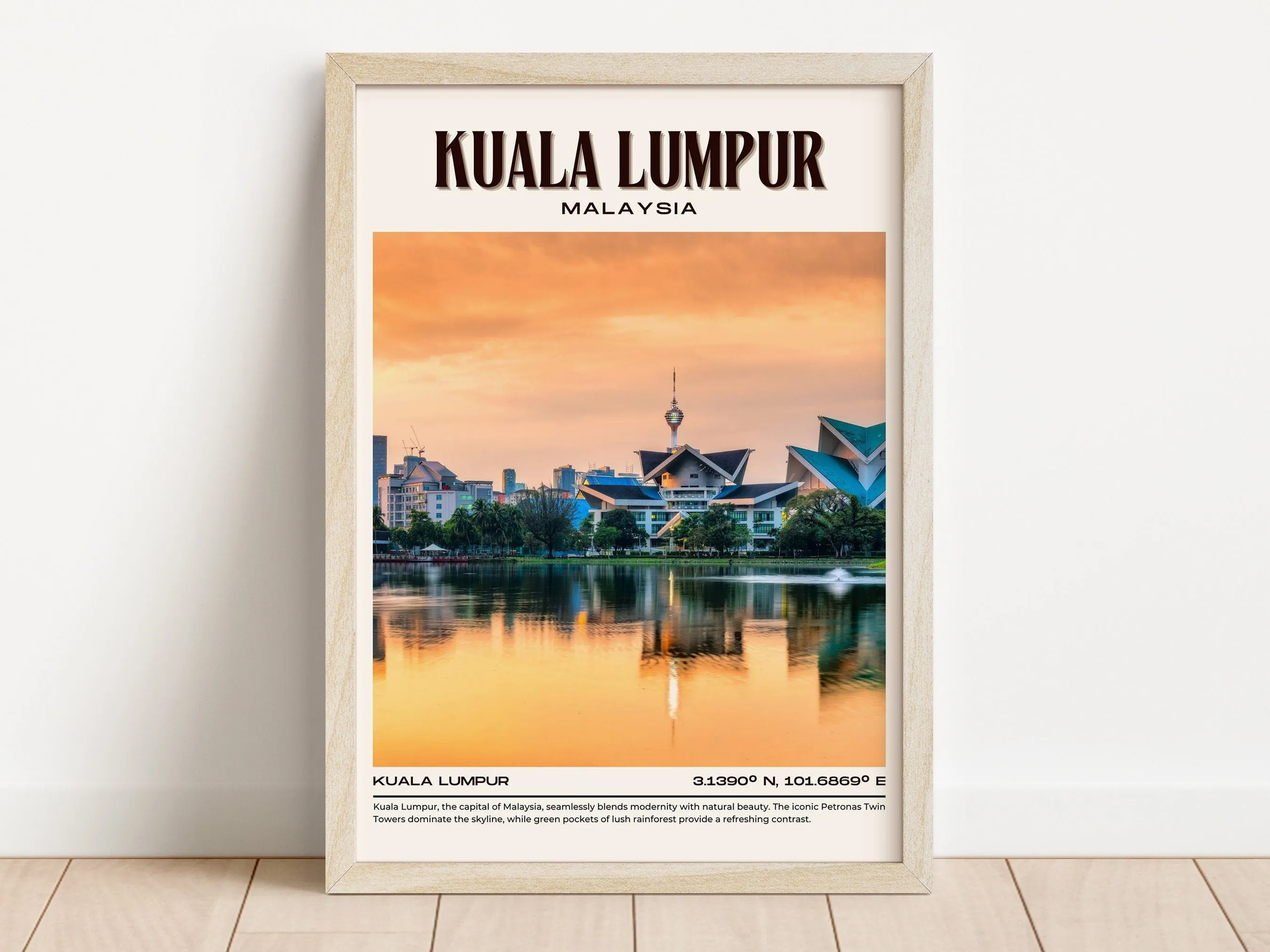 Kuala Lumpur Vintage Wall Art, Malaysia