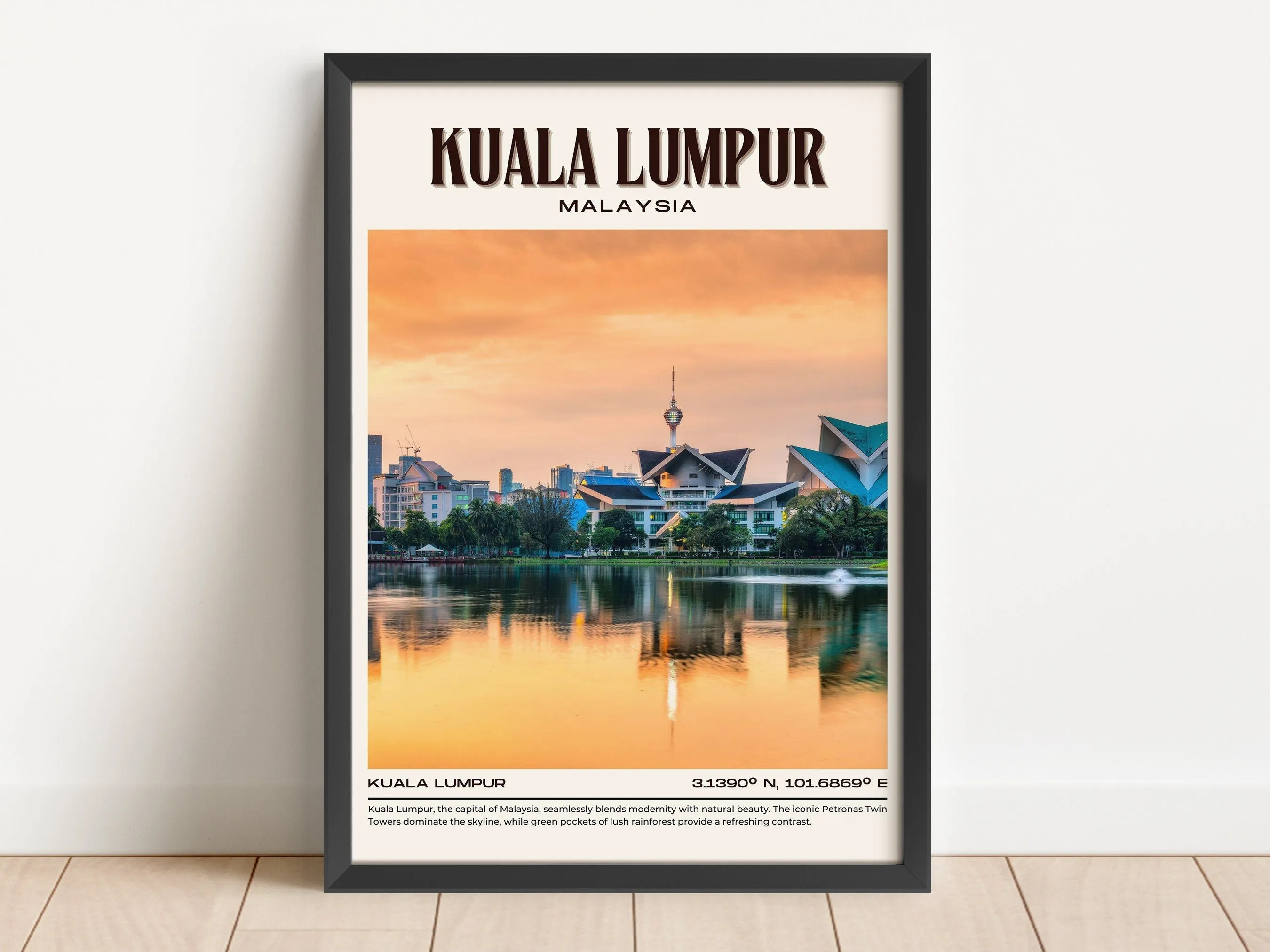 Kuala Lumpur Vintage Wall Art, Malaysia