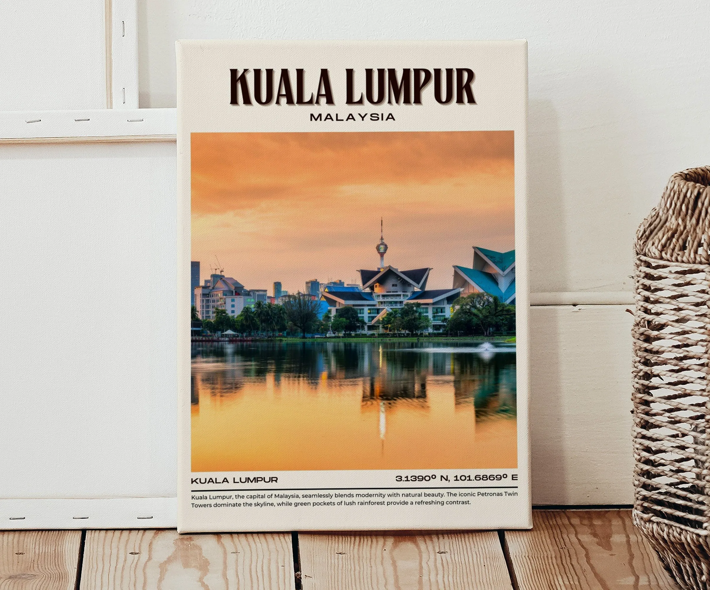 Kuala Lumpur Vintage Wall Art, Malaysia
